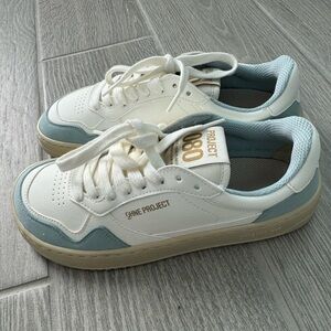 PROJECT OHNE 080 Vegan Plant Based Barefoot Sneakers Baby Blue Size 36 NWOT